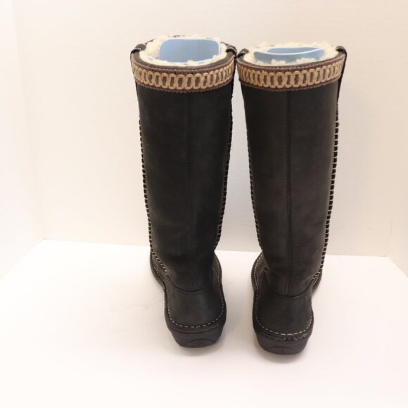 UGG USA Size 7 Women's Black Knee-High Boots Furr Lined Warm S/N 5139 - Picture 2 of 8